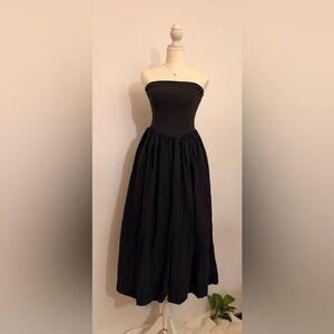 Free People Black Strapless Dress
